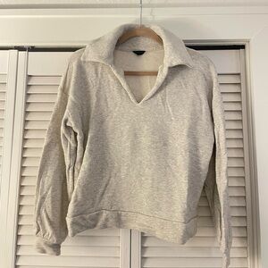 Ann Taylor Collared Cotton Sweatshirt XS